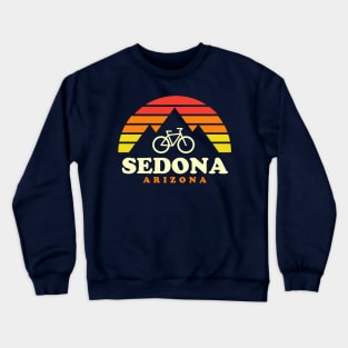 Sedona Arizona Mountain Biking Sedona Mtb Trails Retro Crewneck Sweatshirt